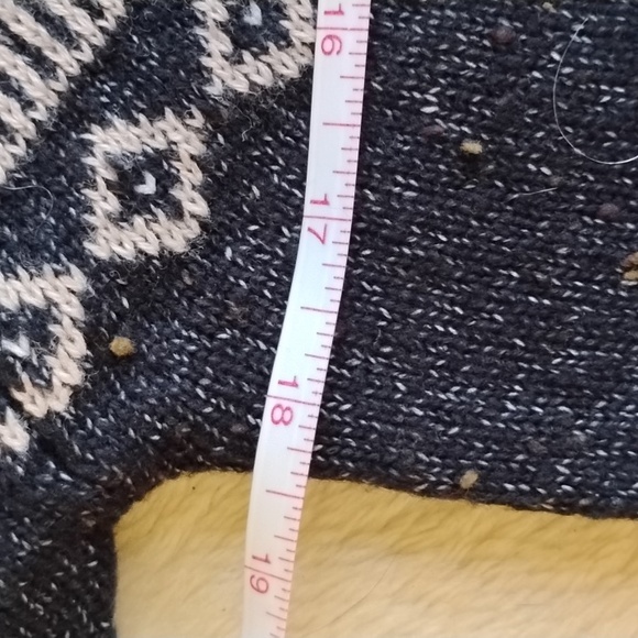 NWOT Original Weatherproof Vintage Faire Isle Crew Neck Sweater Charcoal Fleck - Picture 6 of 7